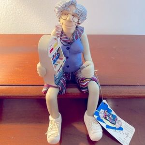 NWT Family Of Friends Casino Granny Sitting Slot Player